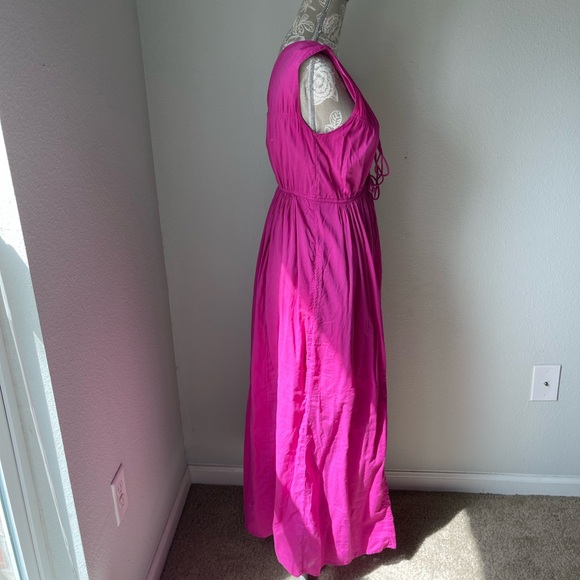 NWT Abercrombie & Fitch Tank Tie-Front Maxi Dress in Pink - Picture 5 of 12